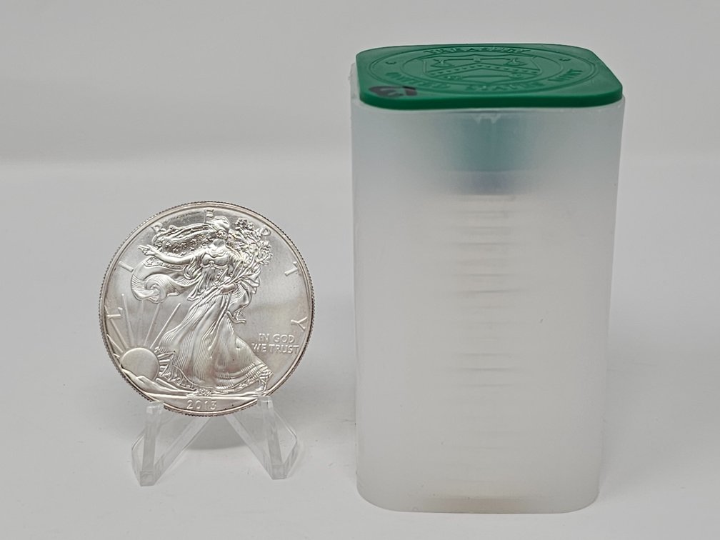 (20) 2013 American Silver Eagle 1 Oz .999 Silver Dollars - Uncirculated in Original US Mint Roll - WOW! (20 Included) Complete Roll