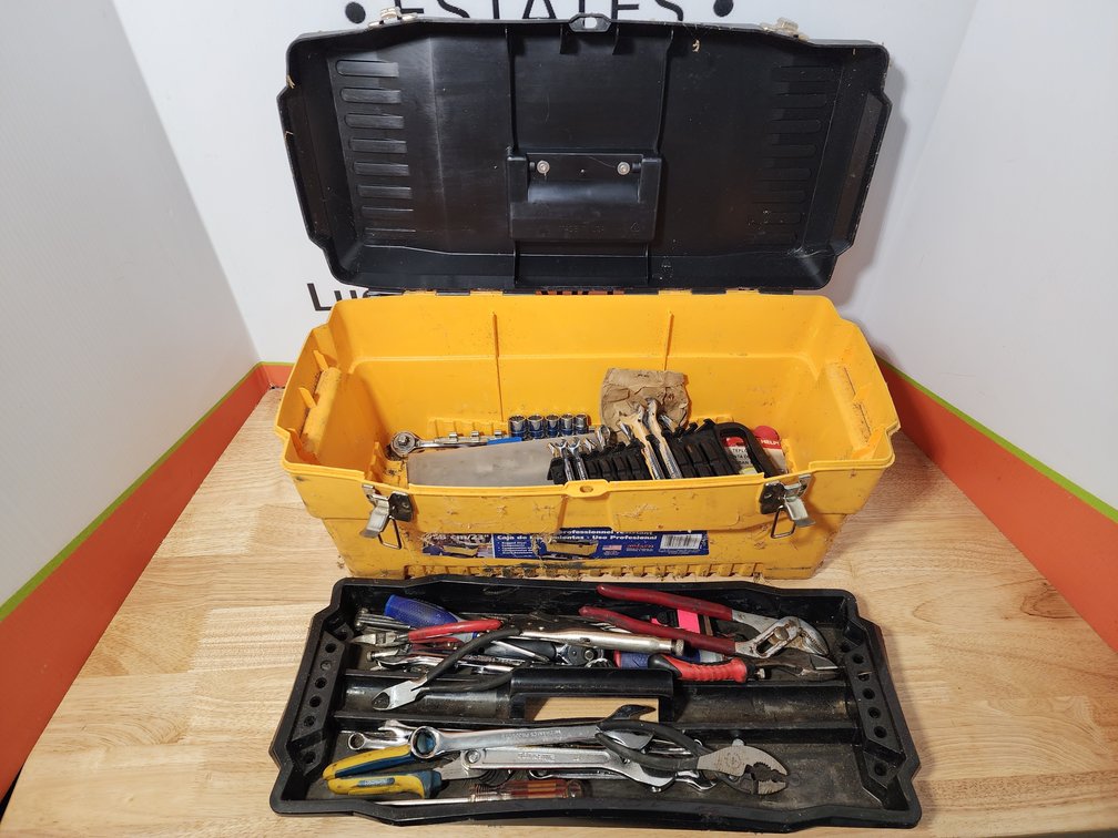23" Plastic Handheld Toolbox w/ Assorted Tools