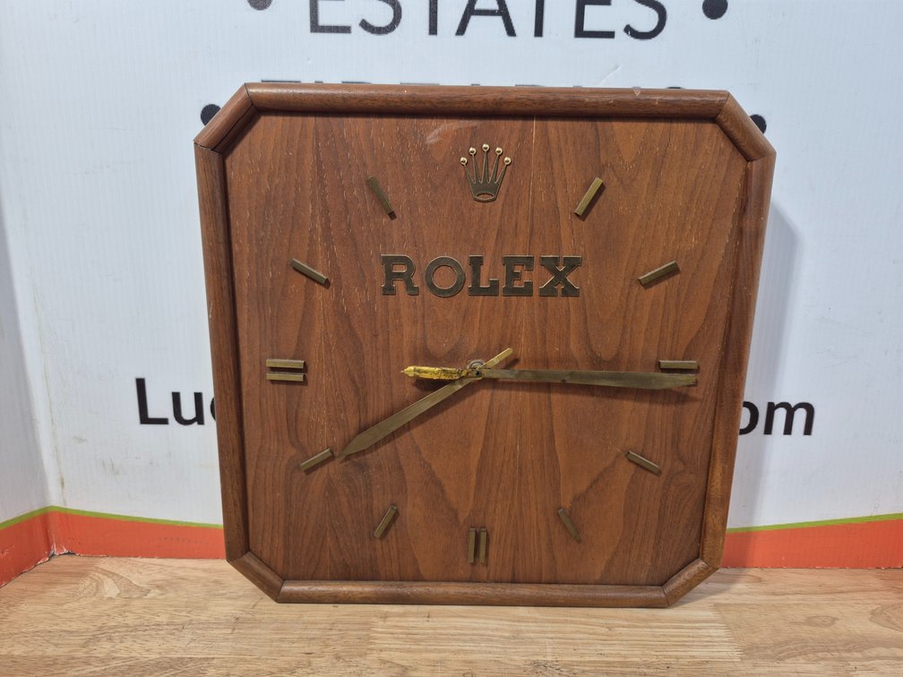 Wooden Rolex Wall Clock Measures - 16.25"×16.5"