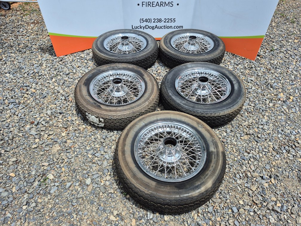 Vintage 16" Jaguar Wheels W/Tires (5 Included)