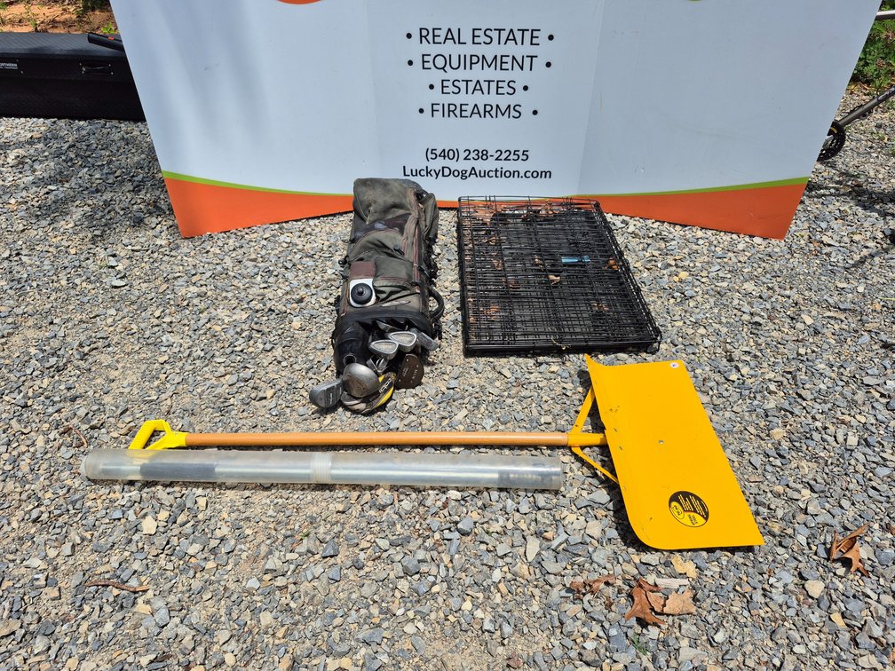 Metal Dog Crate - Golf Clubs - Shovel and More 
