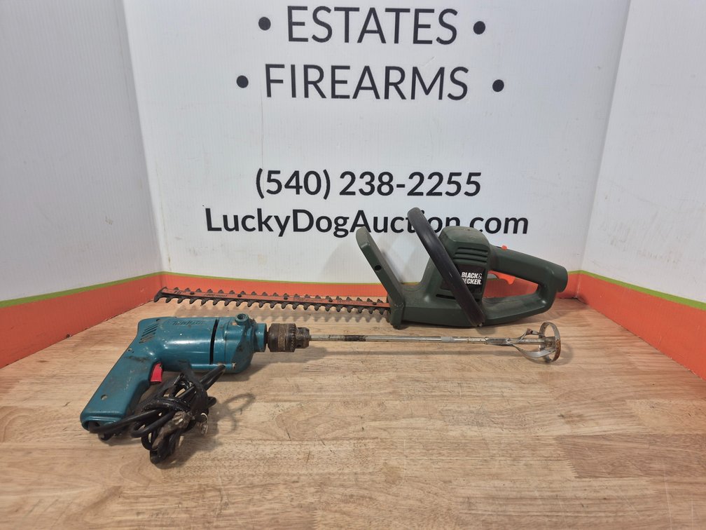 Marital Drill and Black and Decker Hedge Trimmer 