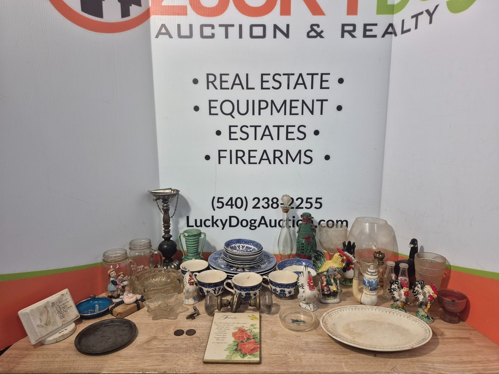 China - Vintage Glassware - Rooster Figurines and More 