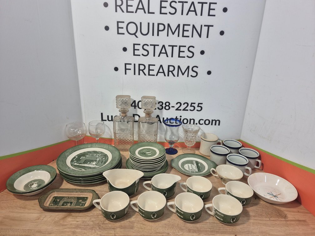 Royal Colonial Homestead Dish Set - Wine Glasses and More 