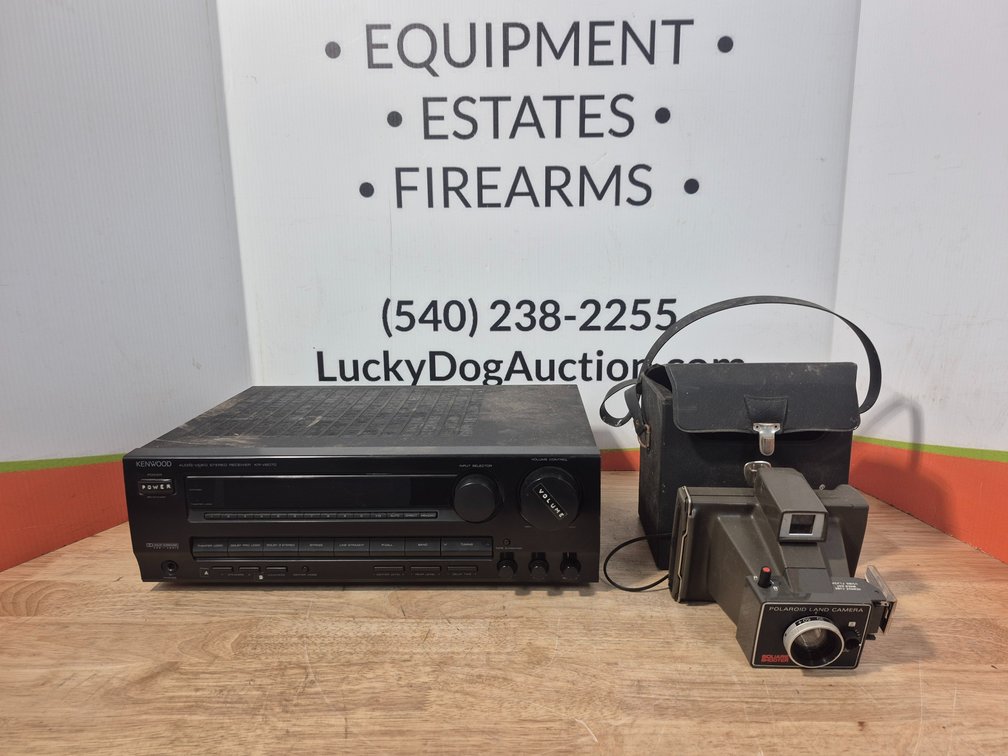 Kenwood KR-V6070 Setreo Receiver and Polaroid Land Camera W/Case and Accessories 