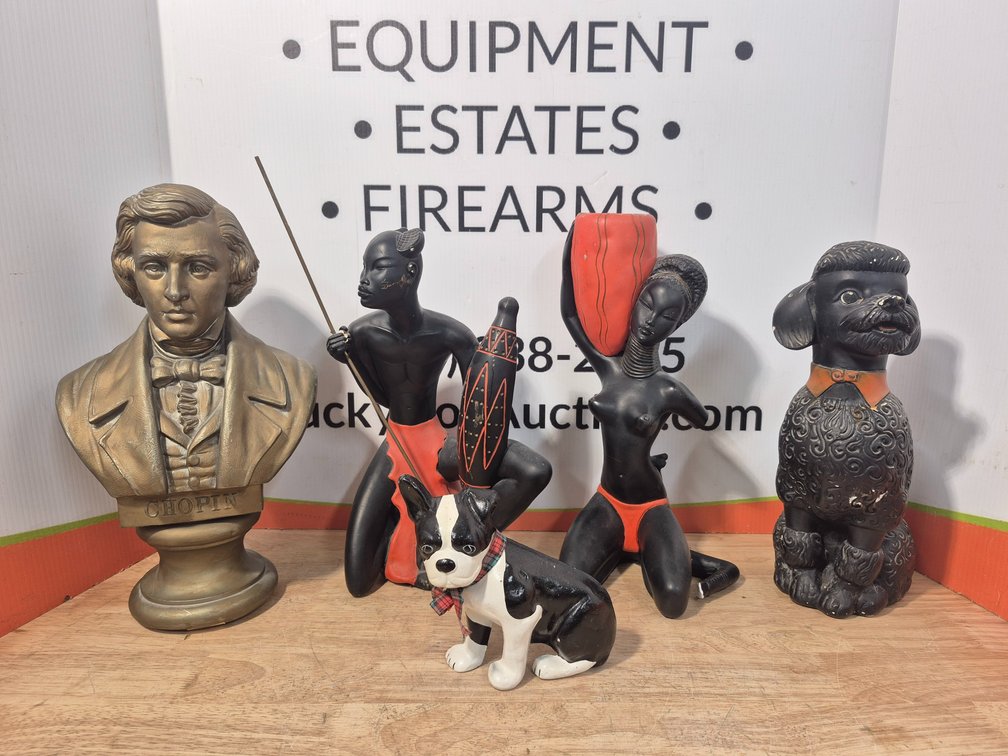 Chopin Statue - Dog Figurine - Cast Iron Dog Door Stop And African Art