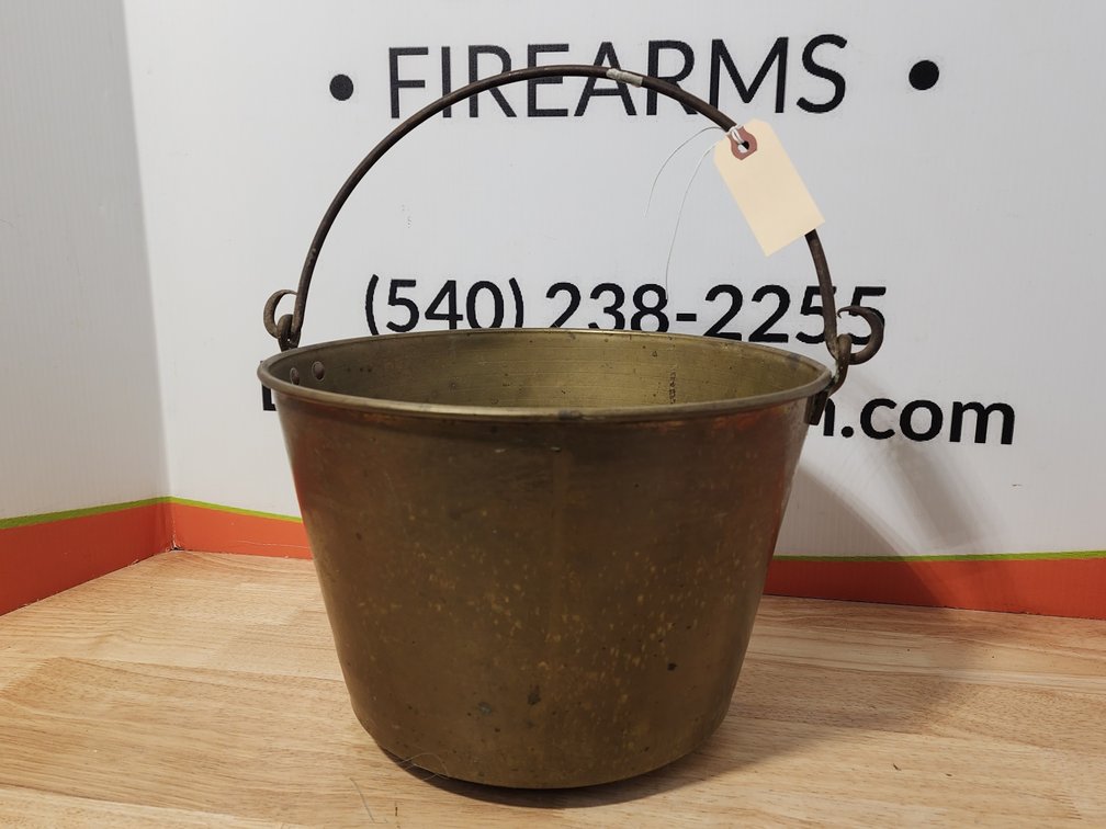 Brass Bucket w/ Handle - Measures 8.75" Tall