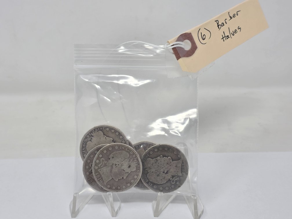 (6) Barber Half Dollars - 1907 - 1906 - 1910 -1902 - 1894 - 1899