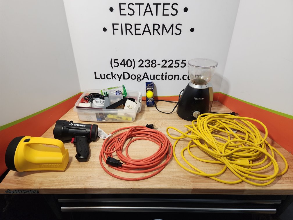 Extension Cords (2) - Husky Spotlight - Starbucks Coffee Grinder and More 