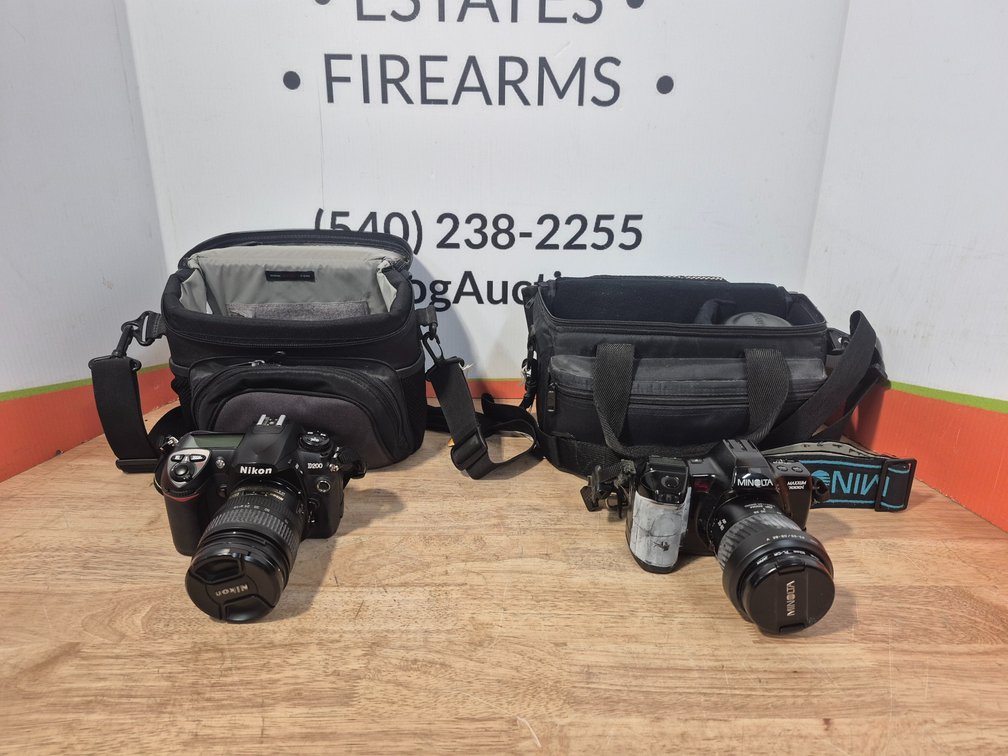 Nixon D200 Camera W/Accessories and Minolta Maxxum 7000i Camera W/Accessories 