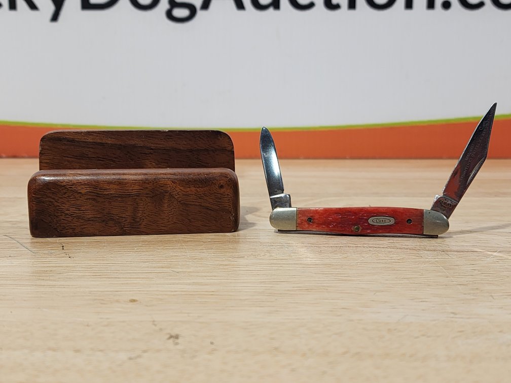 Case XX 2 Blade Bicentennial Knife - Small Wooden Display Stand