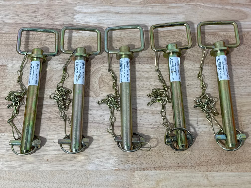 (5) Unused Bare Co. Hitch/Drawbar Pins 