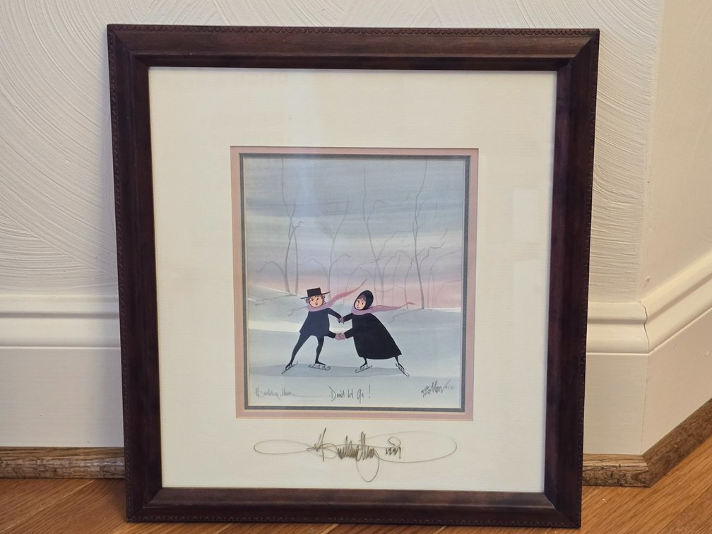 P Buckley Moss "Don't Let Go" Framed Print - Approx. 10" x 12"