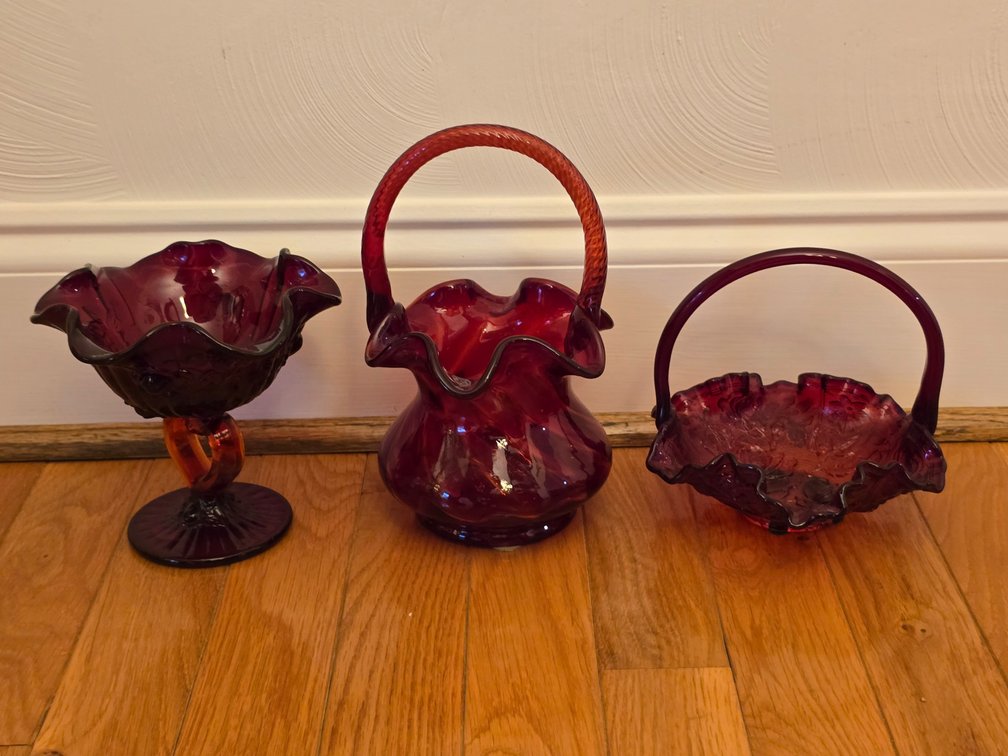 Fenton Glass - (3) Pieces 