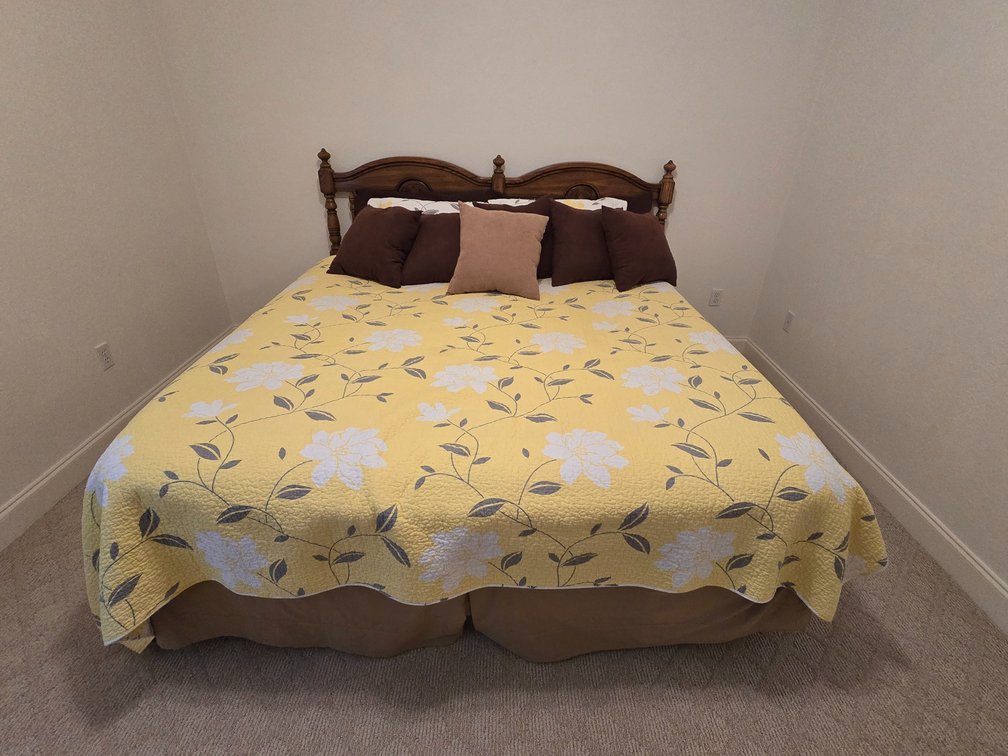 King-Sized Bed Set w/ Sterns & Foster Mattress - Linens Included 