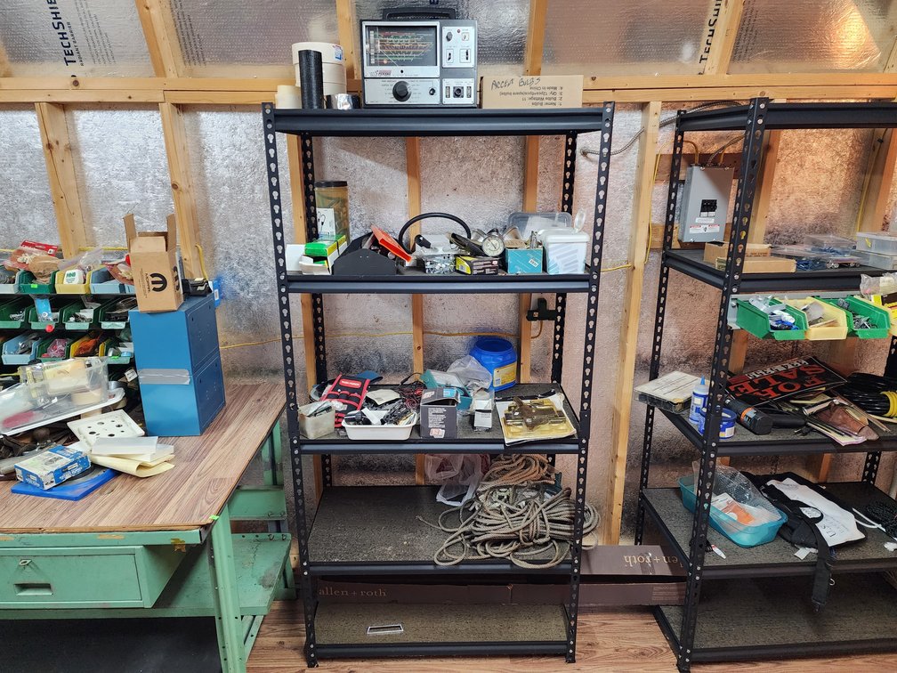 5 Teir Metal Storage Shelf w/ Contents 