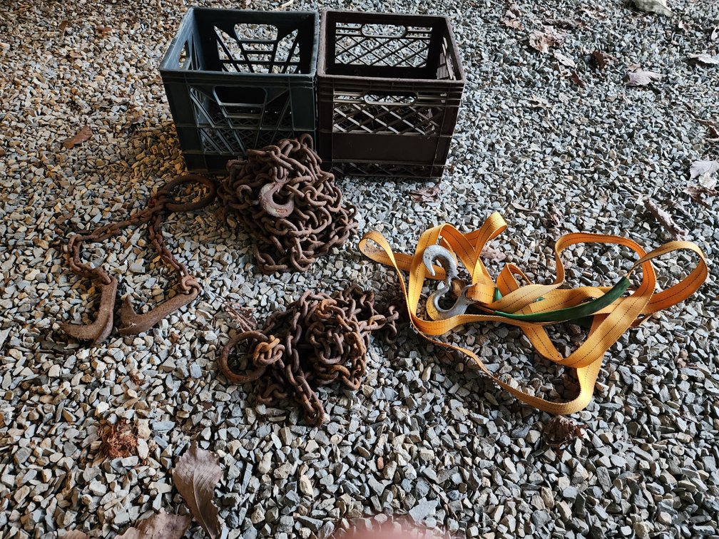 (3) Chains Various Styles ans Lengths - Tow Strap