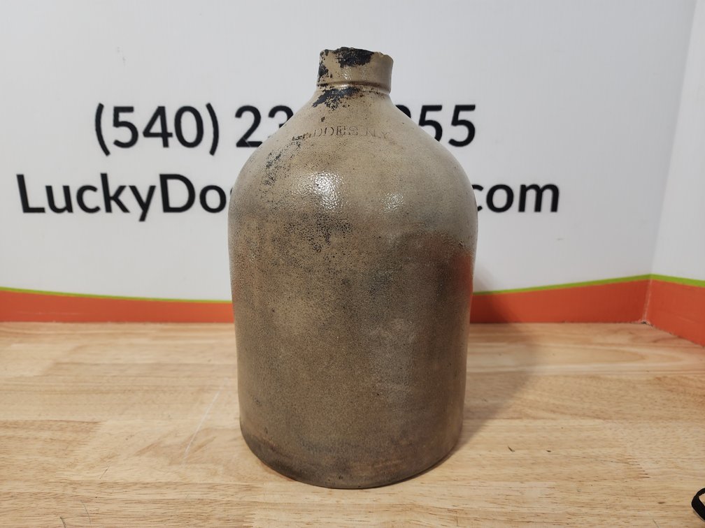 N.Y. Stoneware Crock Jug Measures 11" Tall