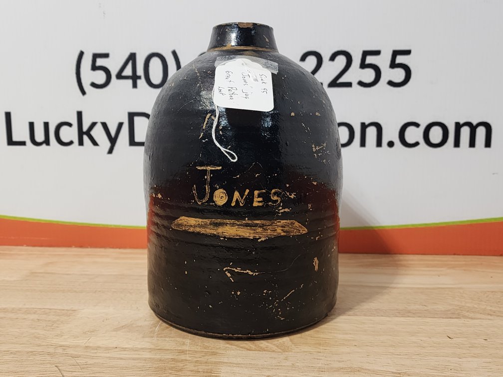 Jones Crock Jug Measures 10" Tall - No Handle