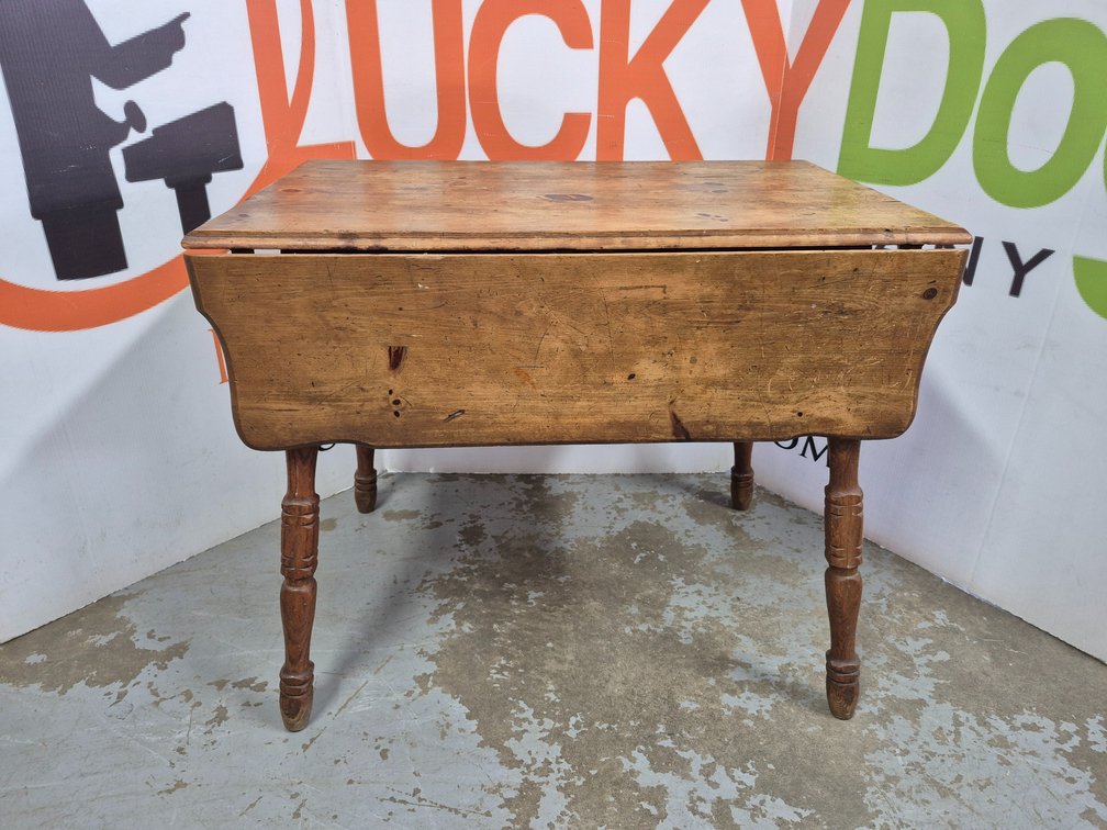 Vintage Wooden Drop Leaf Table Measures - 29.5" Tall × 35.75" Wide × 22.5" Deep