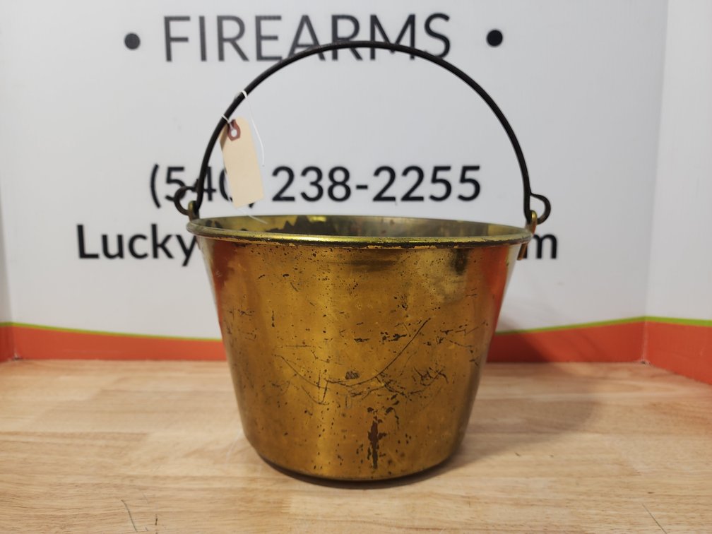Brass Bucket Measures 7.25" Tall