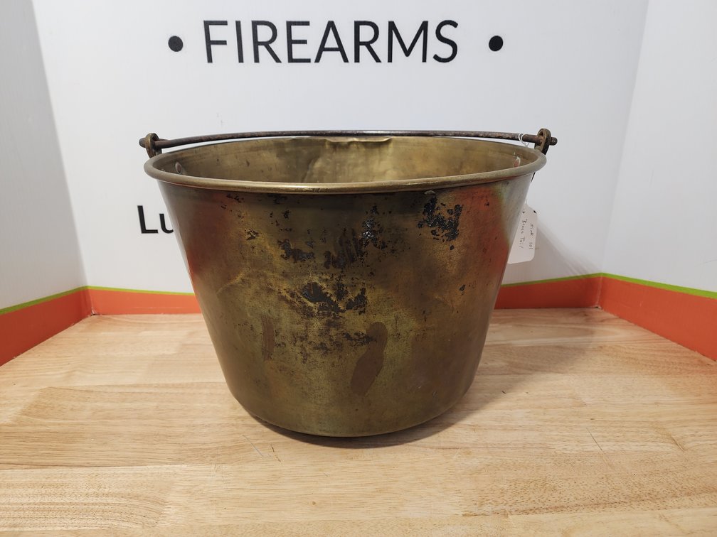 Brass Pail w/ Handle - Measures 10.75" Tall