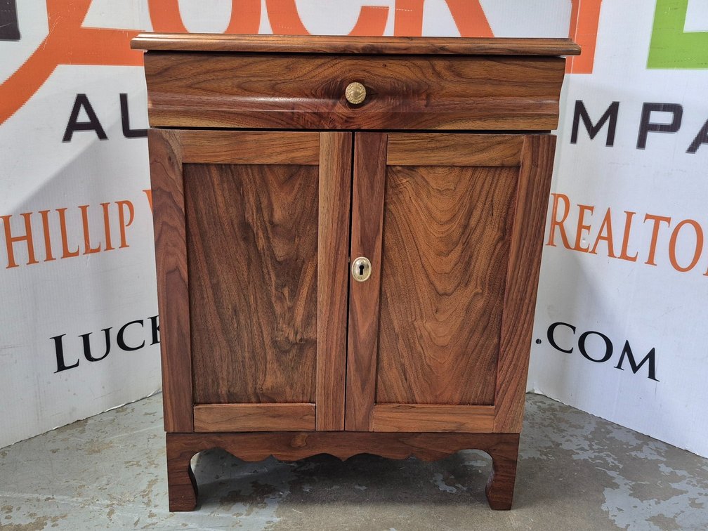 Wooden Cabinet/Lamp Table Measures - 29" Tall × 23" Wide × 14.5" Deep (No Key)