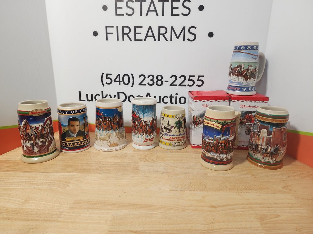 Various Budweiser Beer Steins - Anheuser Beer Stein and More 