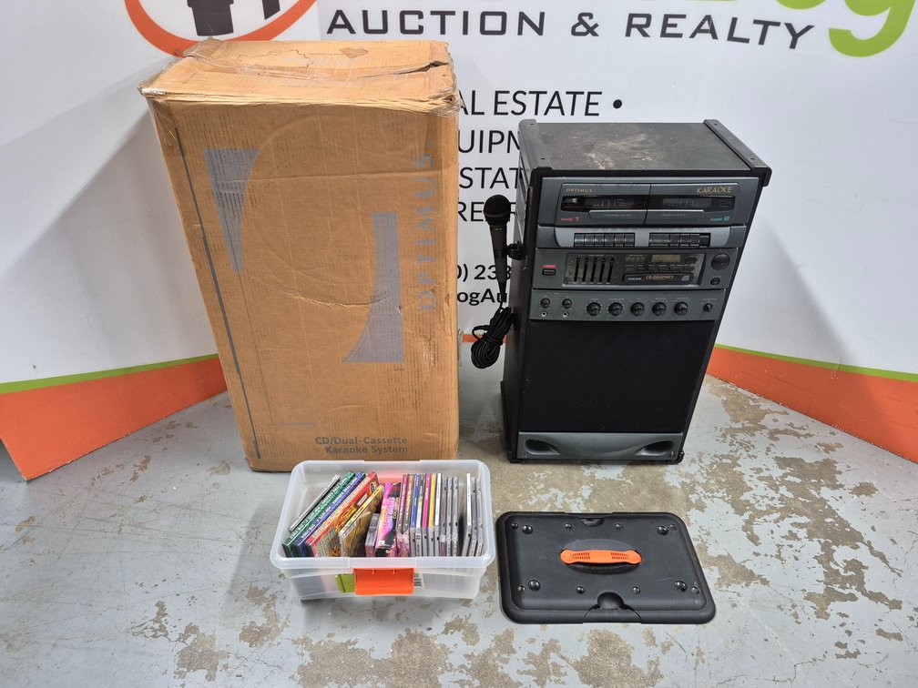 Optimus Cd/Dual Cassette Karaoke System W/Cds