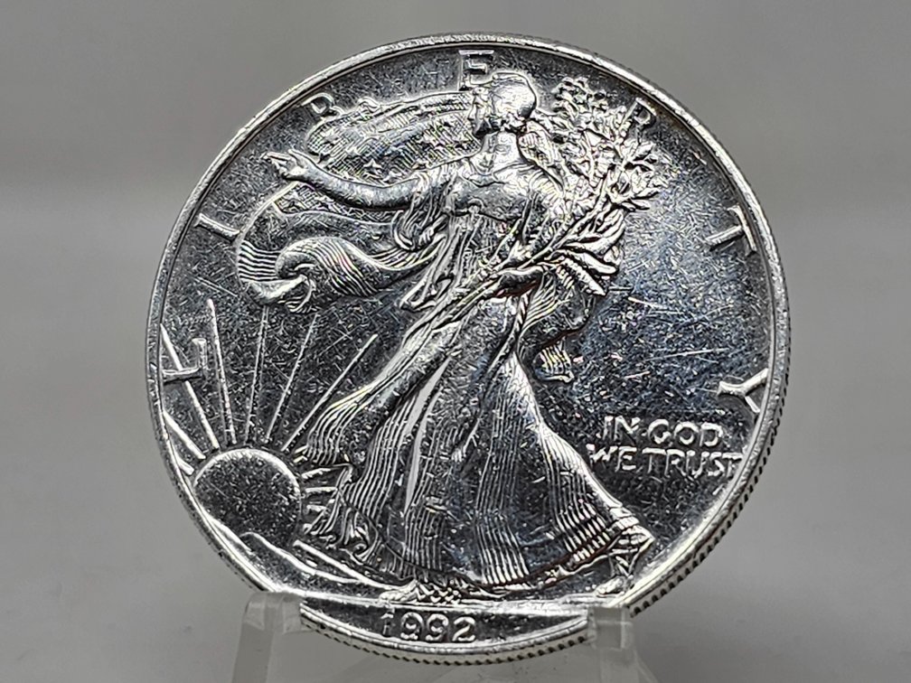 1992 American Silver Eagle 1 Oz .999 Silver Dollar