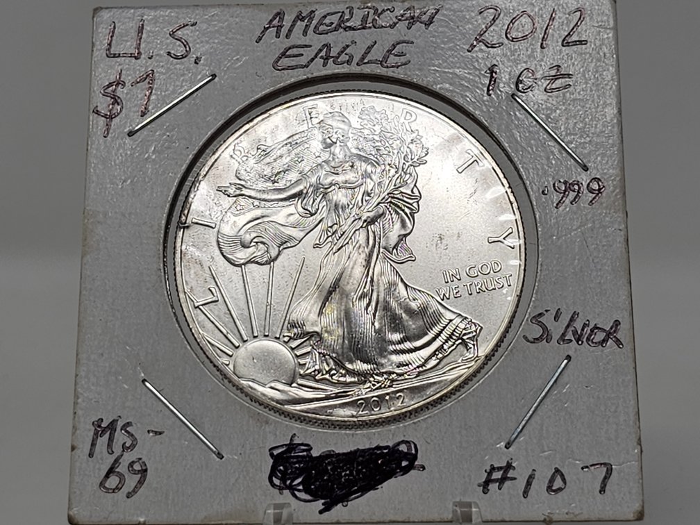 2012 American Silver Eagle 1 Oz .999 Silver Dollar