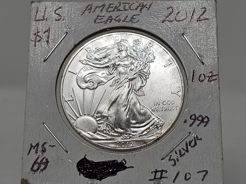 2012 American Silver Eagle 1 Oz .999 Silver Dollar