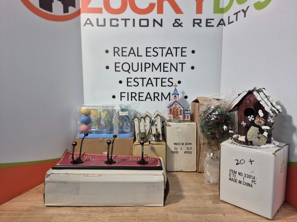 Home Decor and More Coat Rack - Metal Bird House - Decorative Tree - Baby Bottles and More 
