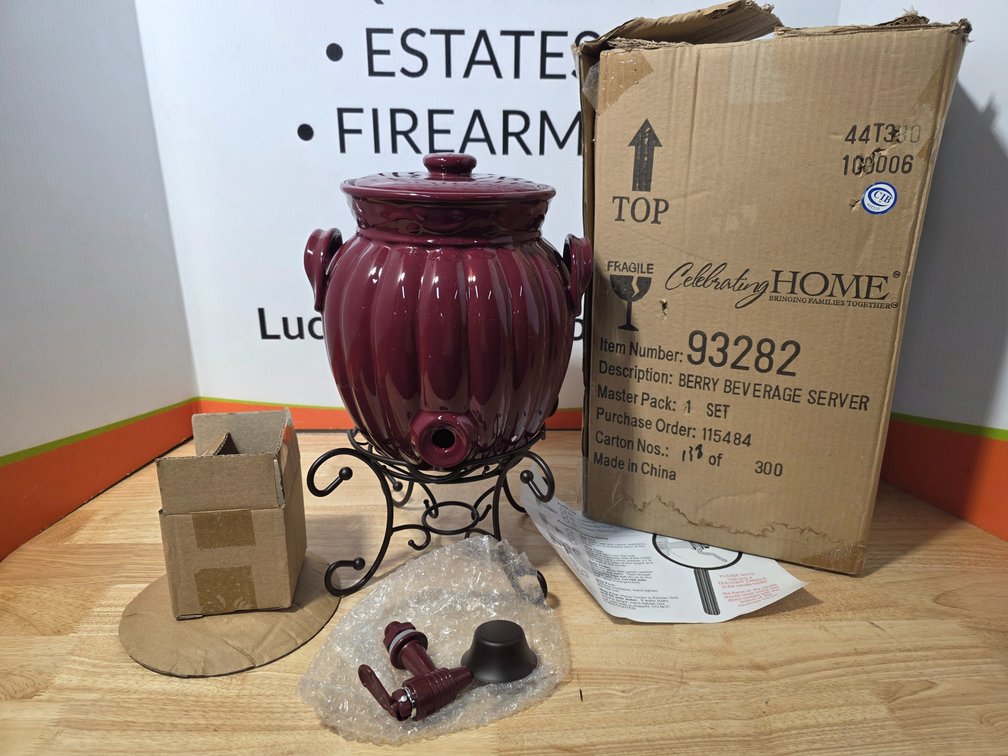 Celebrating Home Berry Beverage Server - New Old Stock