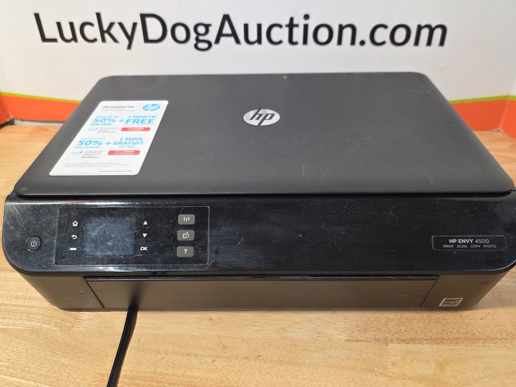 HP Envy 4500 Printer/Scanner/Copy/Photo - Powered On When Tested - No Printer Cord