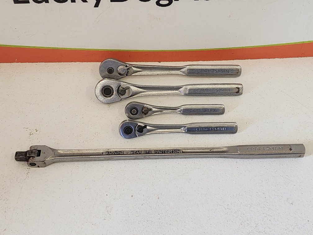 Craftsman 1/2" Drive Breaker Bar - (2) Craftsman 1/2" Drive Ratchets - (2) Craftsman 3/8" Drive Ratchets