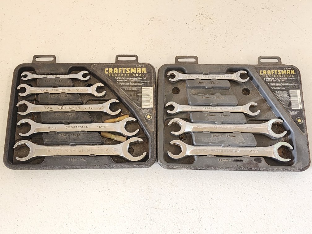 Craftsman SAE and Metric Flare Nut Wrenches 