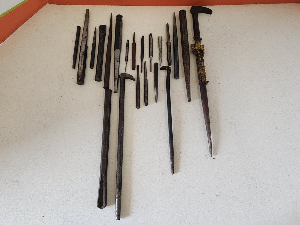 Various Punches and Chisels - Heel Bars 