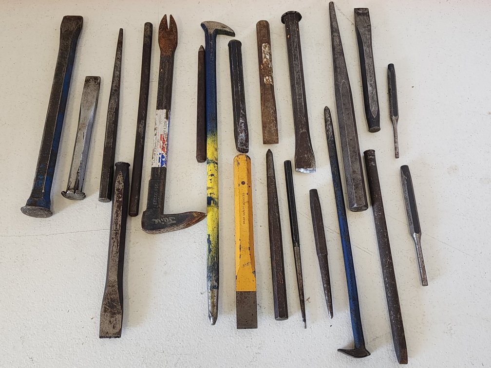 Assorted Punches and Chisels - Pry Bars