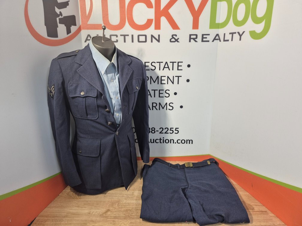 Korean War Era U.S. Air Force Uniform 32"×29" Pants W/Display