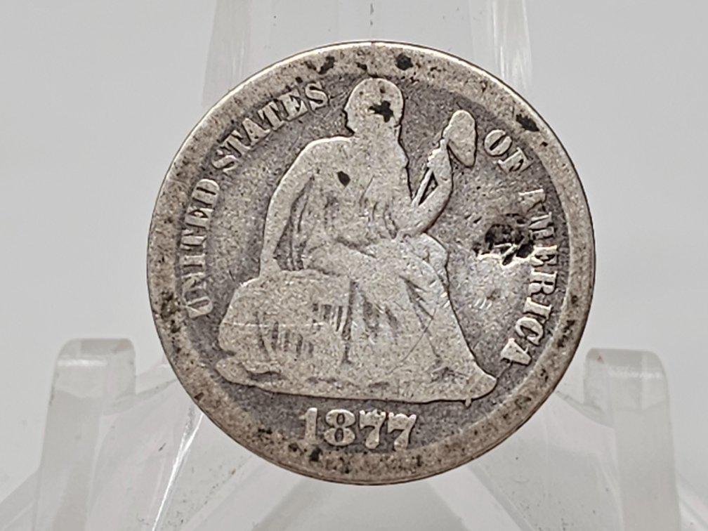 1877-CC Liberty Seated Silver Dime - Carson City