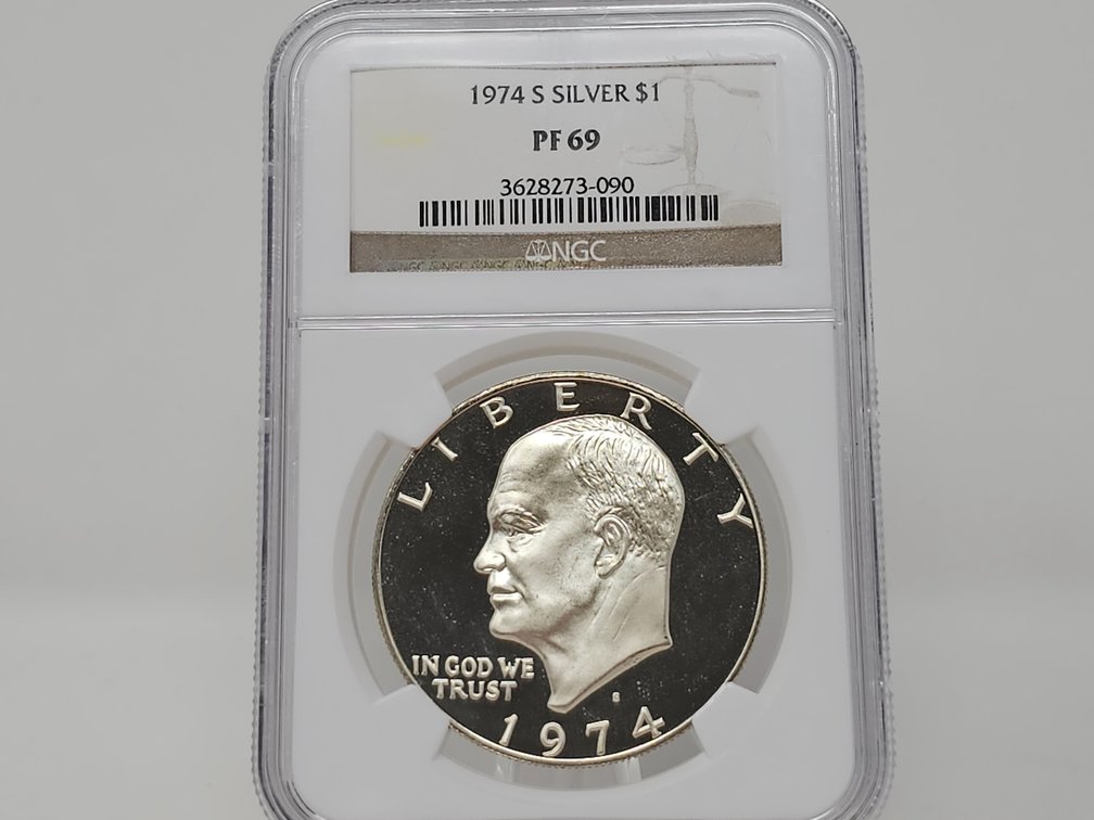 1974-S Eisenhower Silver Dollar Proof - NGC PF69 