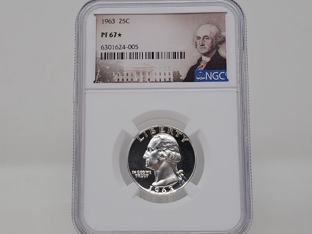 1963 Silver Washington Quarter Proof -NGC  PF 67