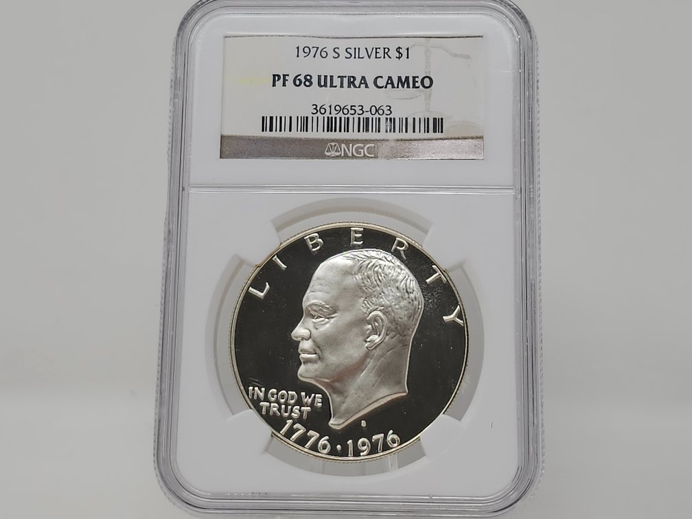 1976-S Silver Eisenhower Dollar Proof - NGC PF 68 Ultra Cameo