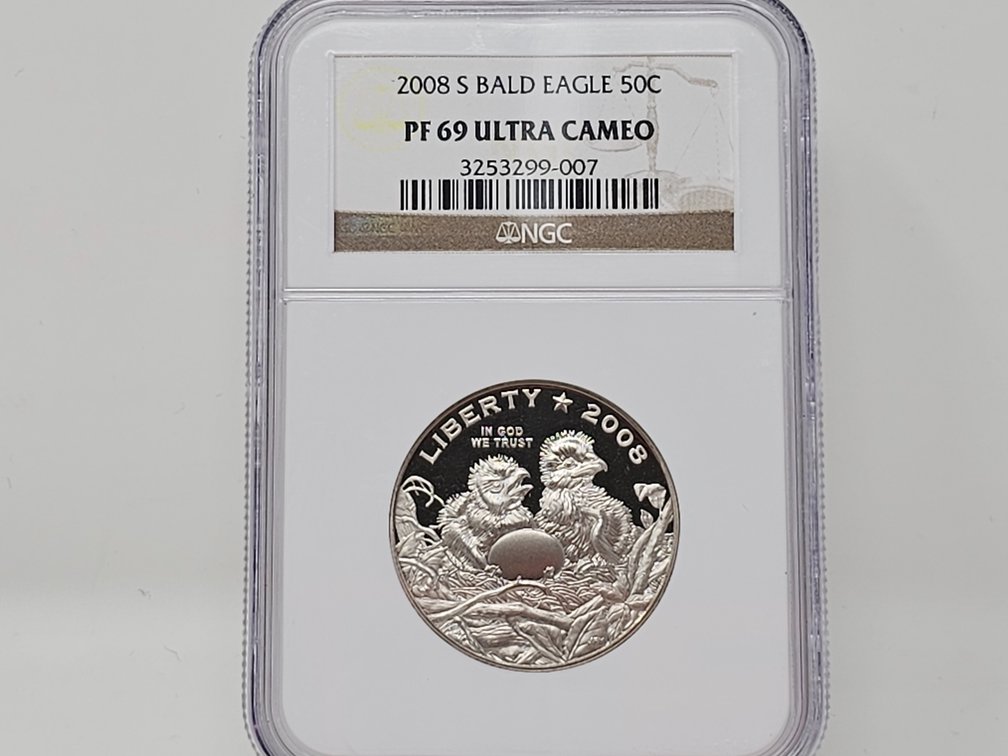2008-S Bald Eagle Commemorative Half Dollar Proof - NGC PF 69 Ultra Cameo