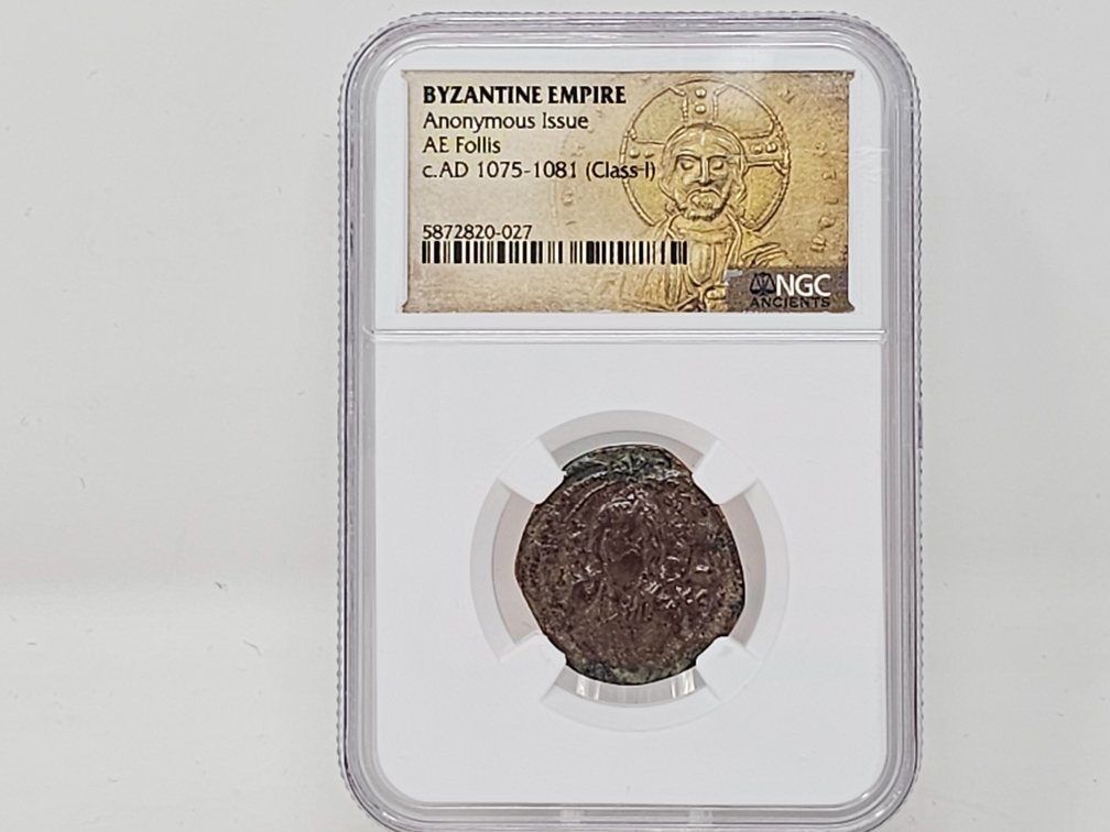 Byzantine Empire - Anonymous Issue - AE Follis - AD 1075-1081 (Class 1) 