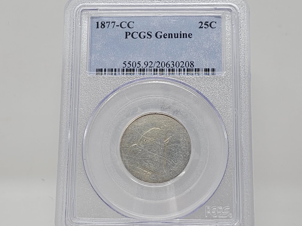 1877-CC Seated Liberty Quarter - Carson City - PCGS Gennine 