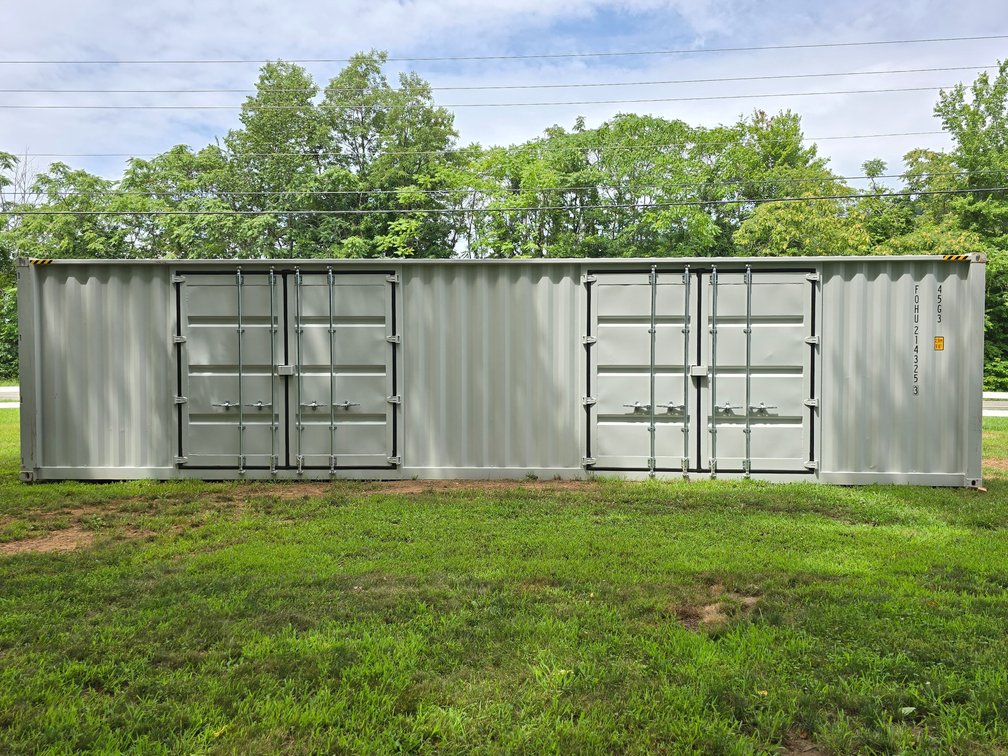 40' High Cube (9' 6" Tall) Cargo Container w/ 2 Sets of Double Side Doors