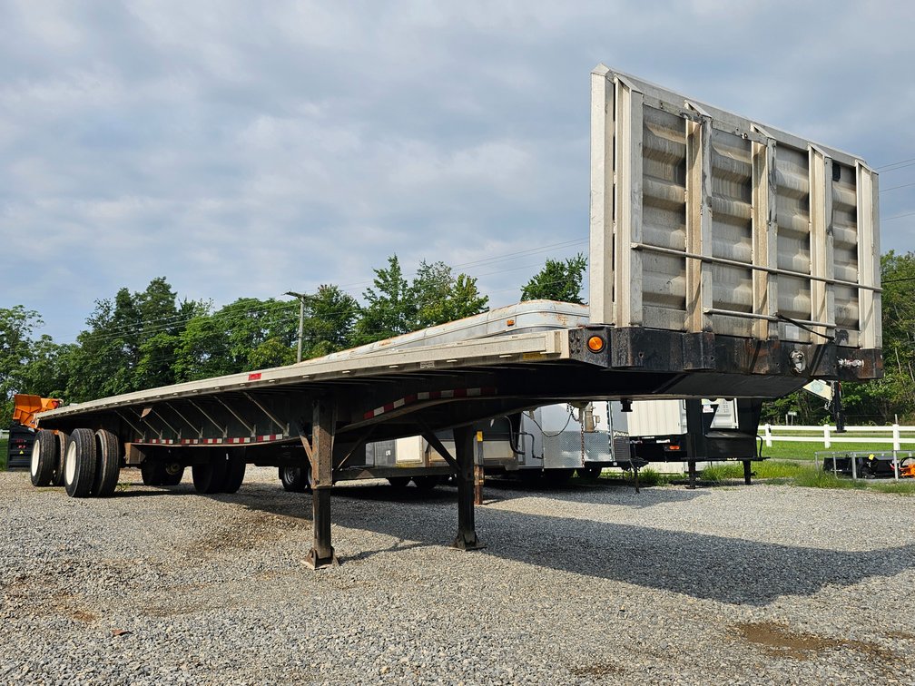 2007 Great Dane 48' Spread Axle Aluminum Deck Flatbed Trailer w/ Bulkhead - Air Ride 