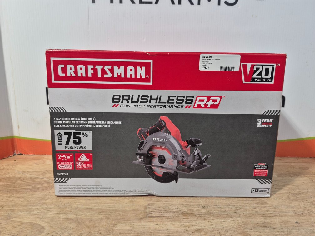 Craftsman 20V Lithium Ion Brushless RP 7-1/4" Circular Saw